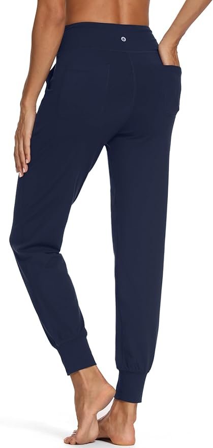 Women's Joggers Elastic Waistband Tracksuit Bottoms with Pockets Lightweight Sweatpants Workout Trousers 
